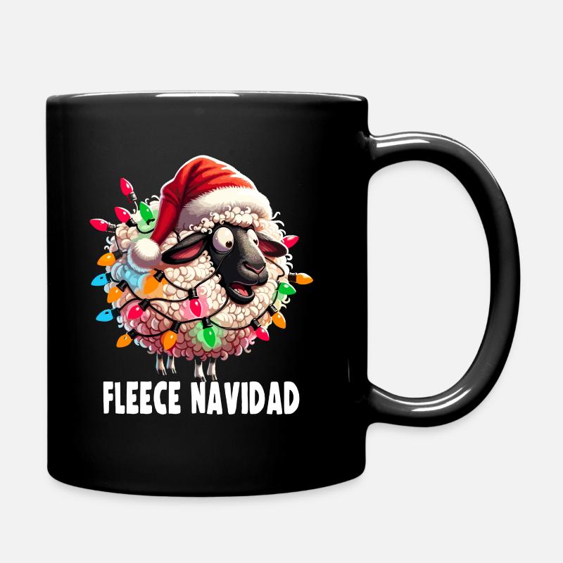 Fleece Navidad Weihnachten Geschenk Lustig Sprüche - Tasse einfarbig - Schwarz