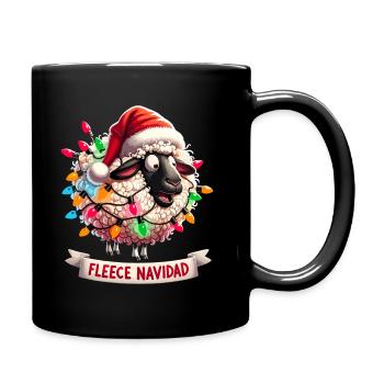 Fleece Navidad Weihnachten Geschenk Lustig Sprüche - Tasse einfarbig - Schwarz - Rechts