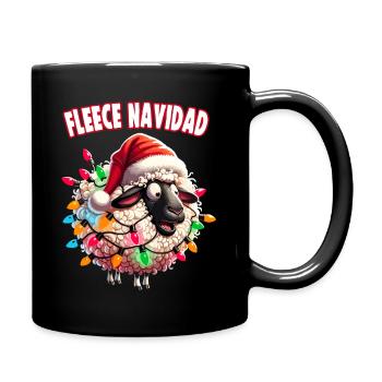 Fleece Navidad Weihnachten Geschenk Lustig Sprüche - Tasse einfarbig - Schwarz - Rechts