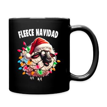 Fleece Navidad Weihnachten Geschenk Lustig Sprüche - Tasse einfarbig - Schwarz - Rechts