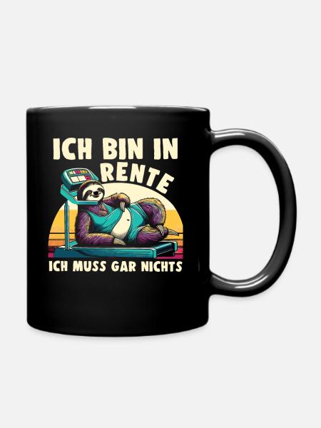 Rentner Geschenk Ruhestand Lustig Sport - Tasse einfarbig - Schwarz