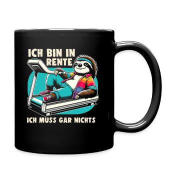 Rentner Geschenk Ruhestand Lustig Sport - Tasse einfarbig - Schwarz - Rechts