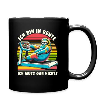 Rentner Geschenk Ruhestand Lustig Sport - Tasse einfarbig - Schwarz - Rechts