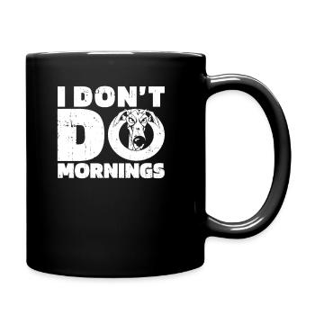 Greyhound Greyhound Drôle Je Ne Fais Pas De Matins - Mug uni - noir - Droite