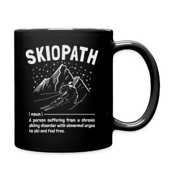 Skiopath Definition Spaß Après-Ski-Skifahrer - Tasse einfarbig - Schwarz - Rechts