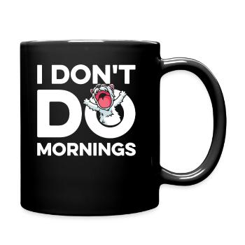 Wheaten Terrier Drôle Je Ne Fais Pas De Matins - Mug uni - noir - Droite