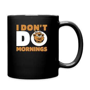 Chèvre Drôle Je Ne Fais Pas De Matins - Mug uni - noir - Droite