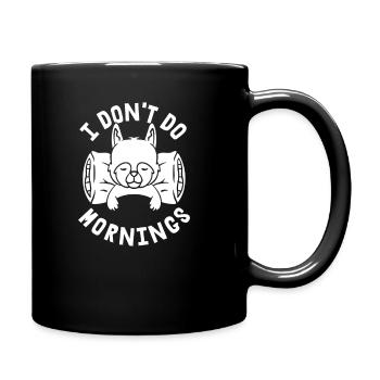 Berger Allemand Drôle Je Ne Fais Pas De Matins - Mug uni - noir - Droite