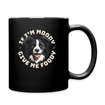 Border Collie Drôle Si Je Suis De Mauvaise Humeur Donnez-Moi Gourmand - Mug uni - noir - Droite