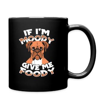 Boxer Hund Deutscher Boxer - Tasse einfarbig - Schwarz - Rechts
