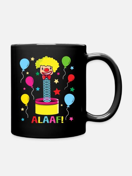 Alaaf Kölner Karneval Kostüm Clown lustig bunt - Tasse einfarbig - Schwarz
