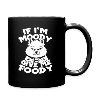 Loup Drôle Si Je Suis De Mauvaise Humeur Donnez-Moi Gourmand - Mug uni - noir - Droite