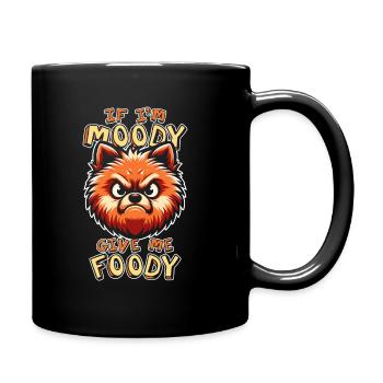 Poméranien Drôle Si Dans Moody Donnez-moi Foody - Mug uni - noir - Droite