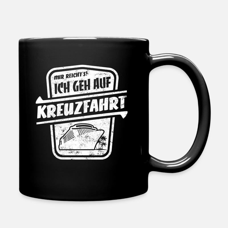 Mir reicht's ich geh auf Kreuzfahrt - retro - Tasse einfarbig - Schwarz