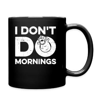 Hamster Or Hamster Drôle Je Ne Fais Pas De Matins - Mug uni - noir - Droite