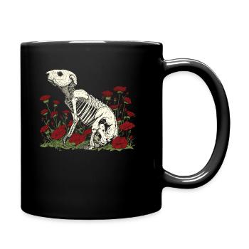 Beaver Flower Skeleton Flower Animal - Full Colour Mug - black - Right