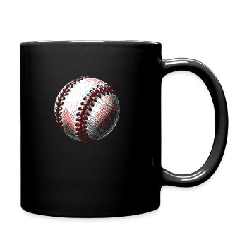 Griffonnage de baseball - Mug uni - noir - Droite