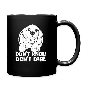Labrador Drôle Je ne sais pas s’en soucier - Mug uni - noir - Droite