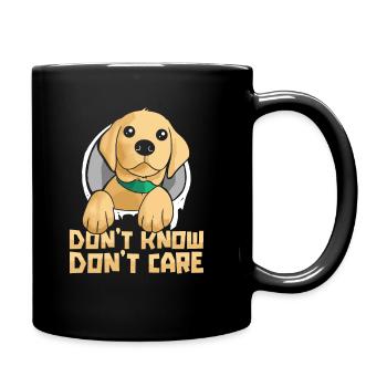 Labrador Drôle Je ne sais pas s’en soucier - Mug uni - noir - Droite