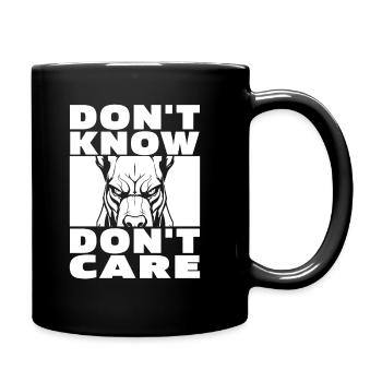 Doberman Drôle Ne Pas Savoir Ne Pas Se Soucier - Mug uni - noir - Droite