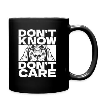 Bassett Chien Drôle Ne Pas Savoir Ne Pas Se Soucier - Mug uni - noir - Droite