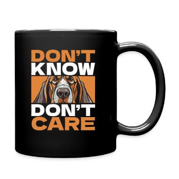 Bassett Chien Drôle Ne Pas Savoir Ne Pas Se Soucier - Mug uni - noir - Droite