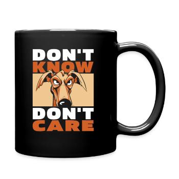 Greyhound Greyhound Drôle Ne Pas Savoir Ne Pas S’En Souci - Mug uni - noir - Droite
