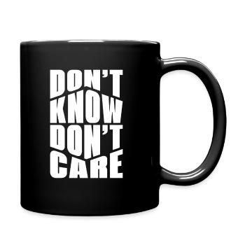 Humour noir Drôle Ne sais pas Je m’en fous - Mug uni - noir - Droite