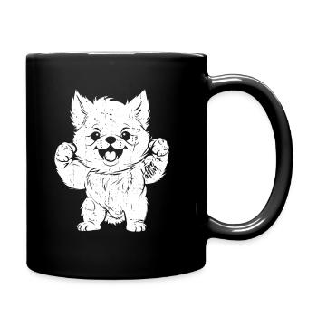 Poméranie J’aime Maman - Mug uni - noir - Droite