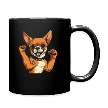 Chihuahua I Love Mom - Tasse einfarbig - Schwarz - Rechts