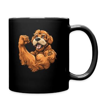 Golden Doodle I Love Mom - Full Colour Mug - black - Right