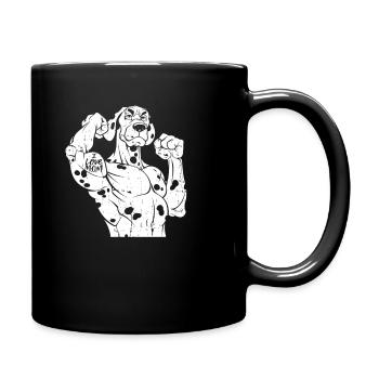 Dalmatien biceps tatouage j’aime maman - Mug uni - noir - Droite
