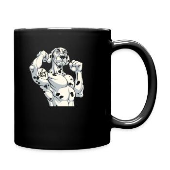 Dalmatiner I Love Mom - Tasse einfarbig - Schwarz - Rechts