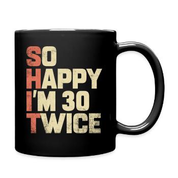 60e cadeau d’anniversaire 60e anniversaire citation - Mug uni - noir - Droite
