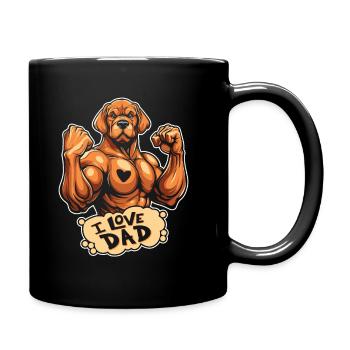 Labrador I Love Dad - Full Colour Mug - black - Right