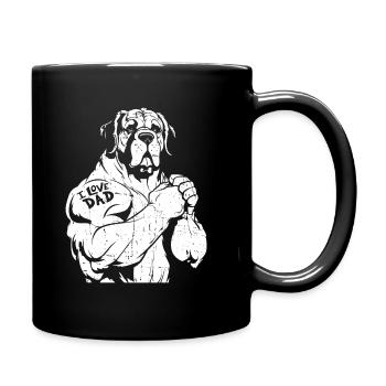 St. Bernard I Love Dad - Full Colour Mug - black - Right