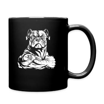American Bully J’aime Papa - Mug uni - noir - Droite