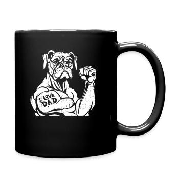 Boxer Chien Allemand Boxer J’aime Papa - Mug uni - noir - Droite