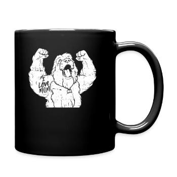 Vieux berger anglais Bobtail j’aime papa - Mug uni - noir - Droite