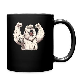 Altenglischer Schäferhund Bobtail I Love Dad - Tasse einfarbig - Schwarz - Rechts