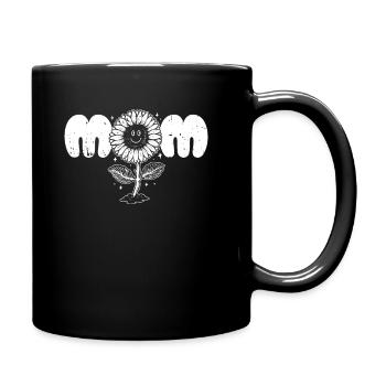Sonnenblumen Mama Sunflower Mom - Tasse einfarbig - Schwarz - Rechts