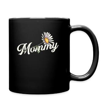 Gänseblume Mama Daisy Mom - Tasse einfarbig - Schwarz - Rechts