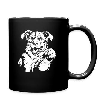 Border Collie - Mug uni - noir - Droite