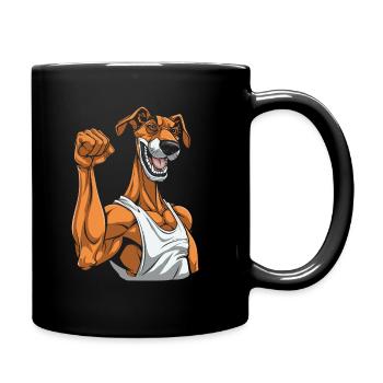 Lévrier de remise en forme - Mug uni - noir - Droite