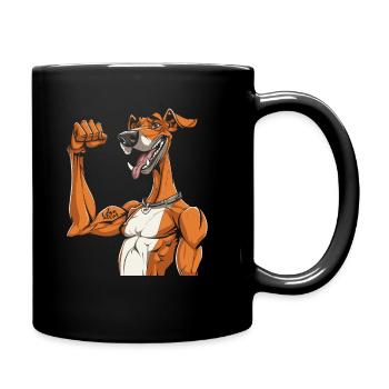 Greyhound Windhund I Love Mom - Full Colour Mug - black - Right