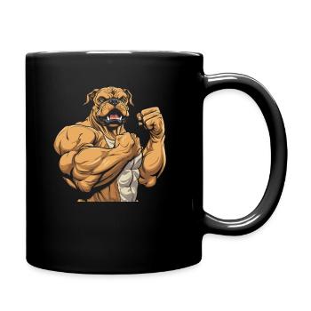 Bouledogue de fitness - Mug uni - noir - Droite
