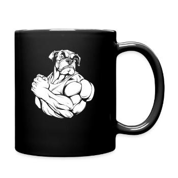 Bouledogue de fitness - Mug uni - noir - Droite