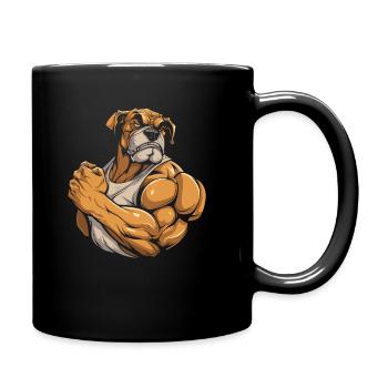 Bouledogue de fitness - Mug uni - noir - Droite