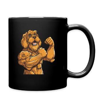 Golden Doodle I Love Mom - Tasse einfarbig - Schwarz - Rechts