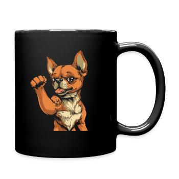 Chihuahua I Love Mom - Tasse einfarbig - Schwarz - Rechts